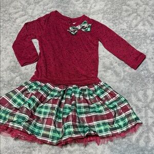 Youngland Red and Green Plaid Dress 6X